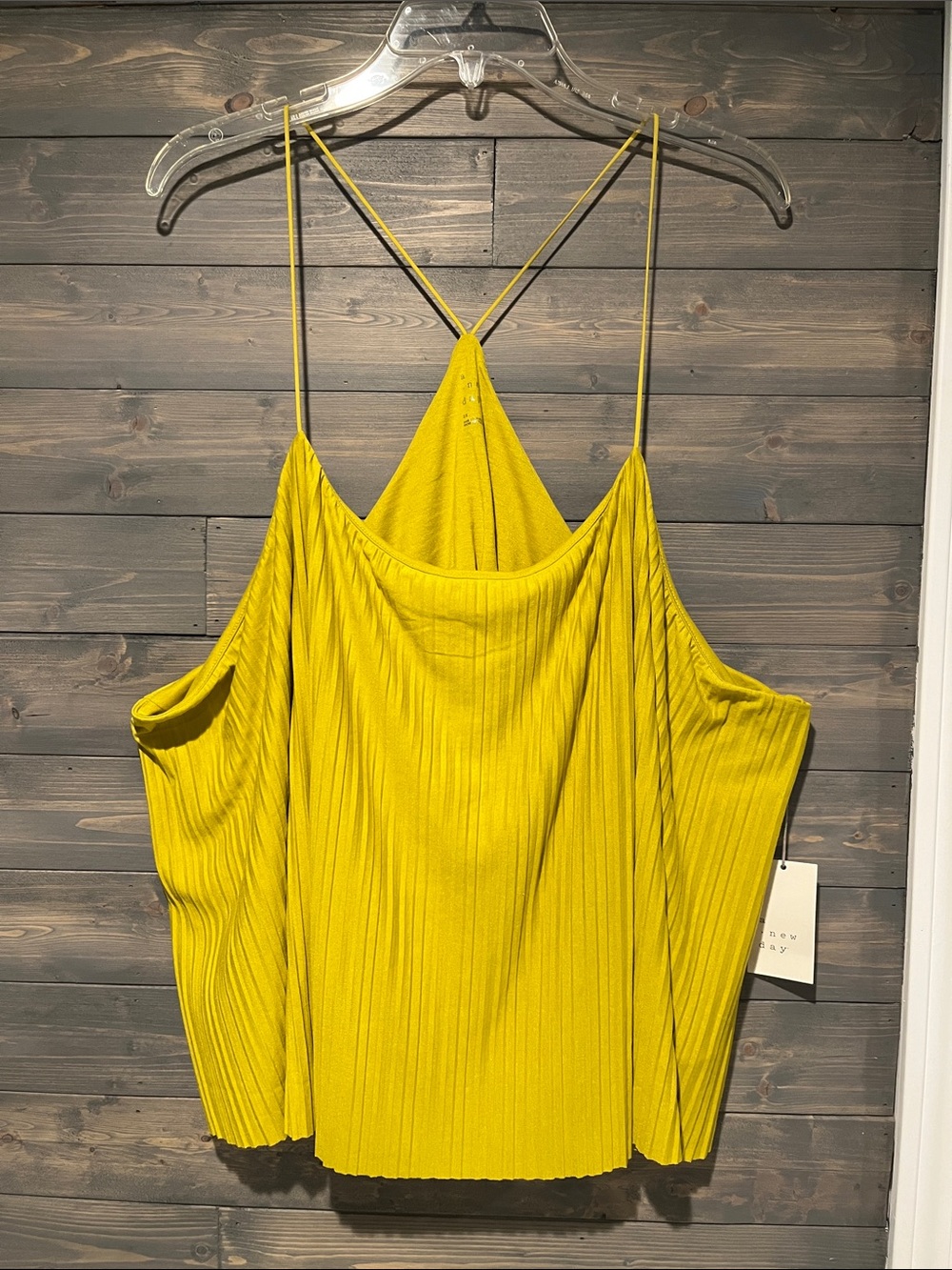 NWT A New Day Chartreuse Camisummer Top 2X
